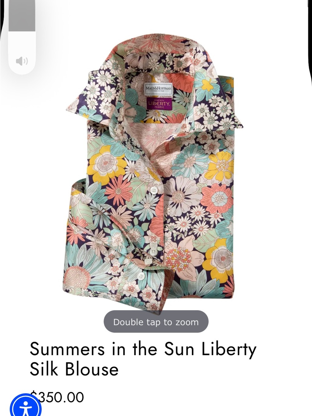 Summers in the Sun Liberty Silk Blouse L